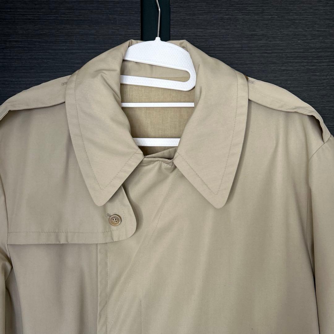 マルタンマルジェラ　メンズトレンチコート　スプリングコート　ベージュ　比翼仕立