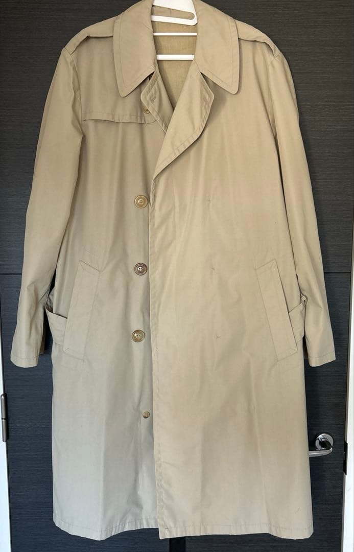 マルタンマルジェラ　メンズトレンチコート　スプリングコート　ベージュ　比翼仕立
