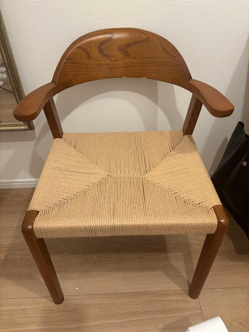 木製アーム ダイニングチェア