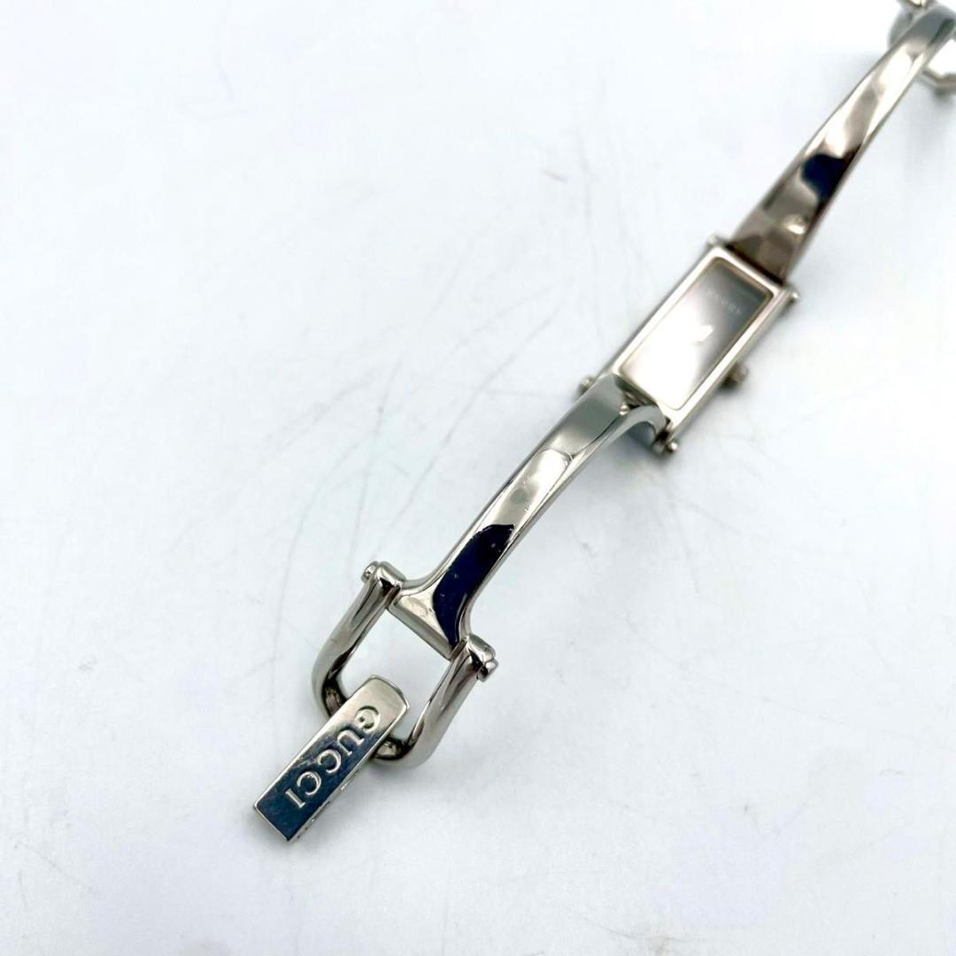 537 新品電池 グッチ 1500L 腕時計 クオーツ スクエア ブラック文字盤