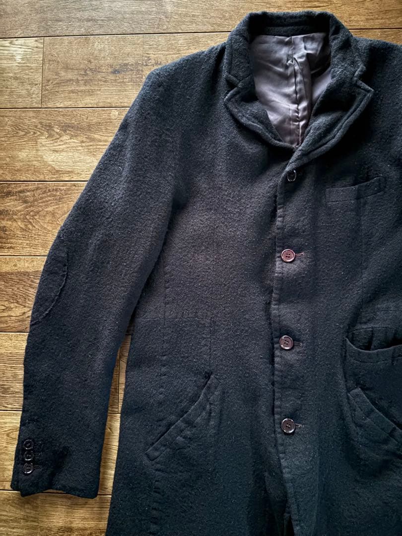ジョニオ着　アンダーカバー　縮絨ウールチェスターコート