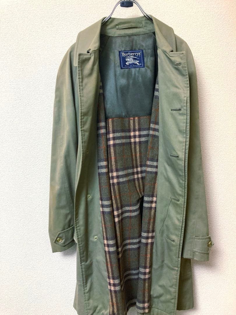 希少 英国製ビンテージ Burberryバーバリー ステンカラーコート4ポケット