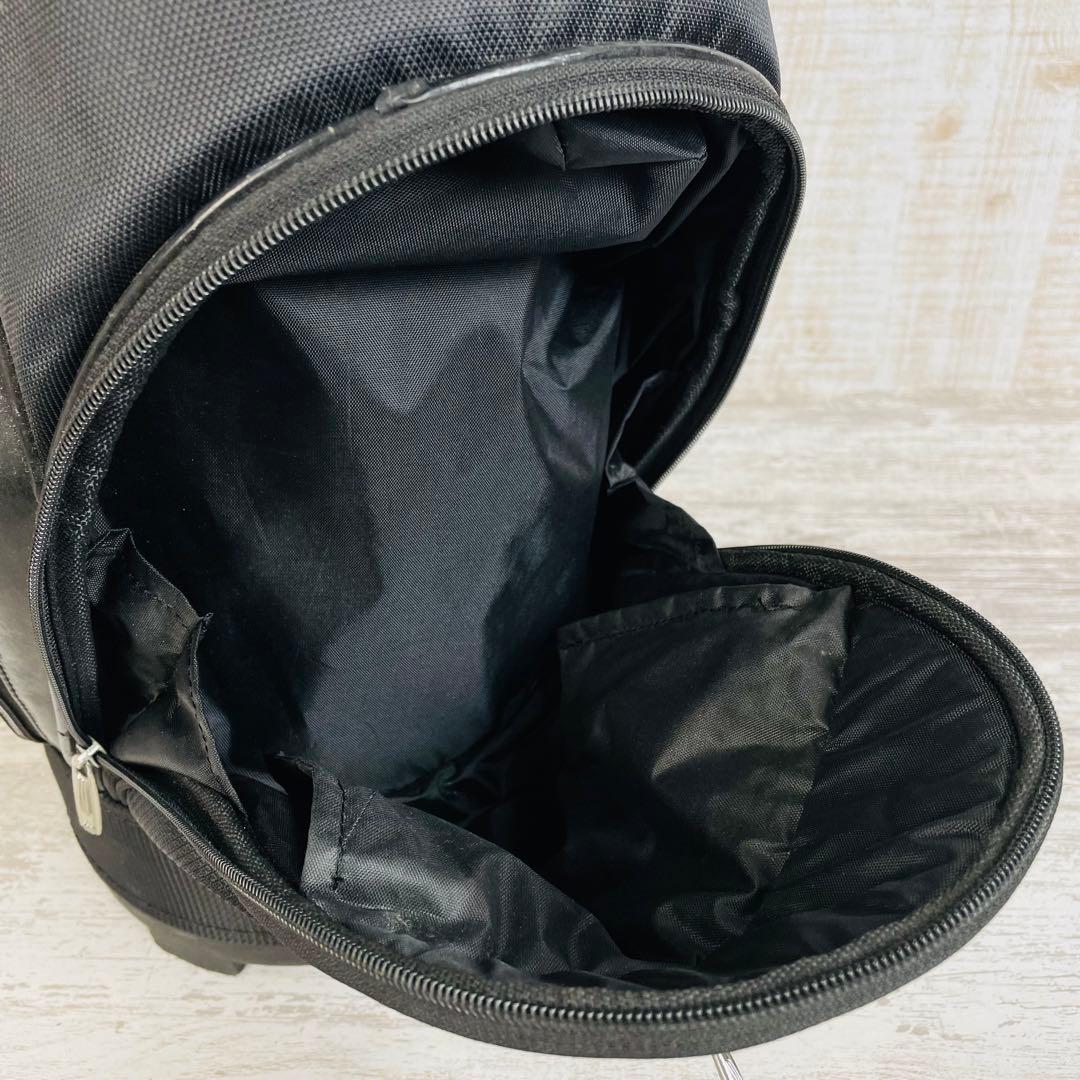 adidas アディダス　3ライン　ゴルフキャディバッグ　ブラック9型