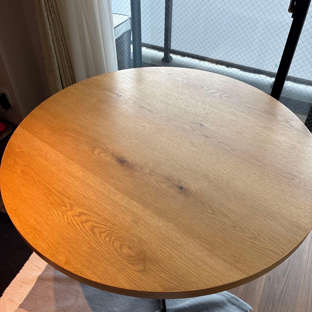 円形ダイニングテーブル 90cm ナチュラルウッド