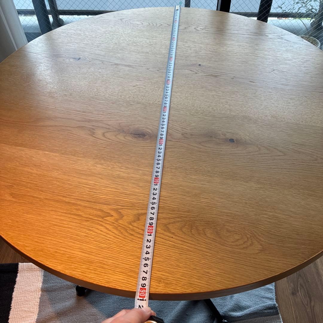 円形ダイニングテーブル 90cm ナチュラルウッド