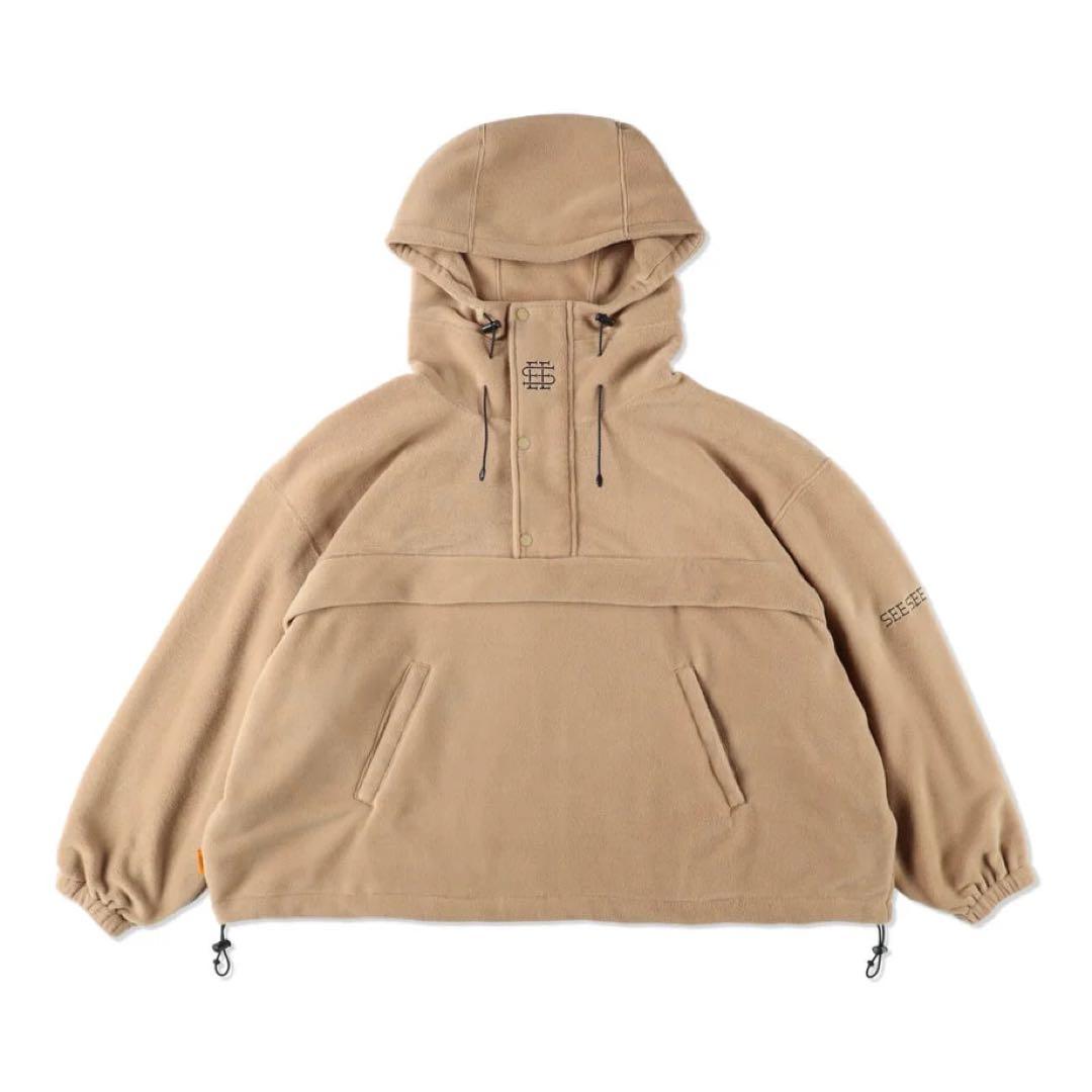 SEE SEE LIGHT FLEECE JACKET【BROWN BEIGE】