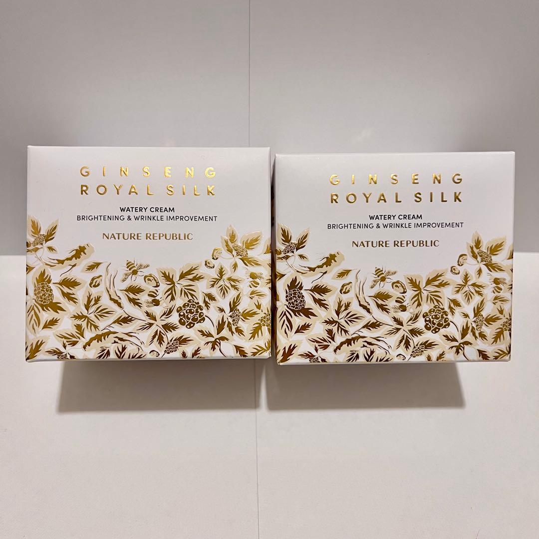 ネイチャーリパブリック ジンセンロイヤルシルク ウォータリークリーム 2個セット