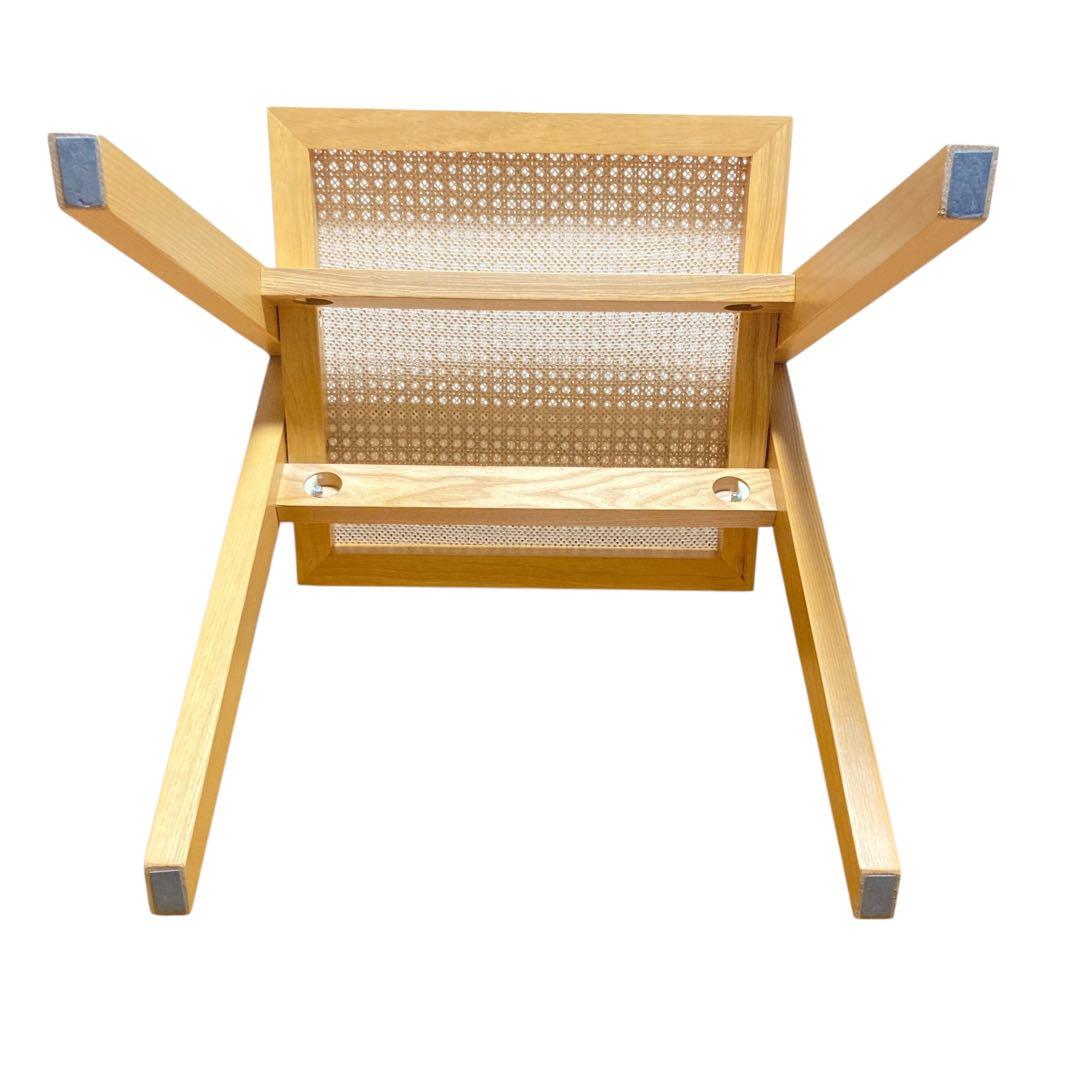 ピエールジャンヌレ風 ラタンチェア 籐編み イス 椅子