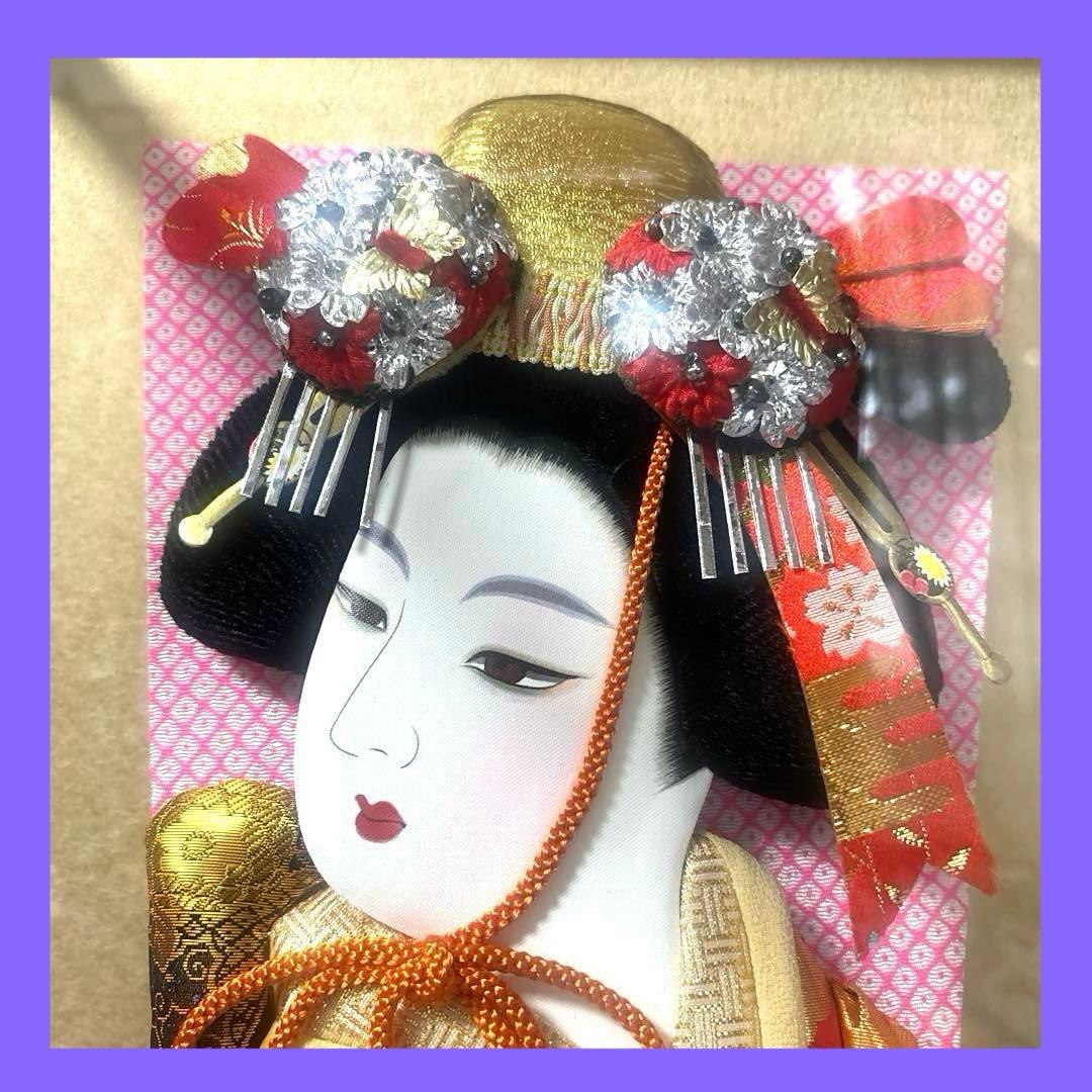 松竹梅 『福寿』 小鼓 伝統的な日本の羽子板 ガラスケース入り オルゴール付き