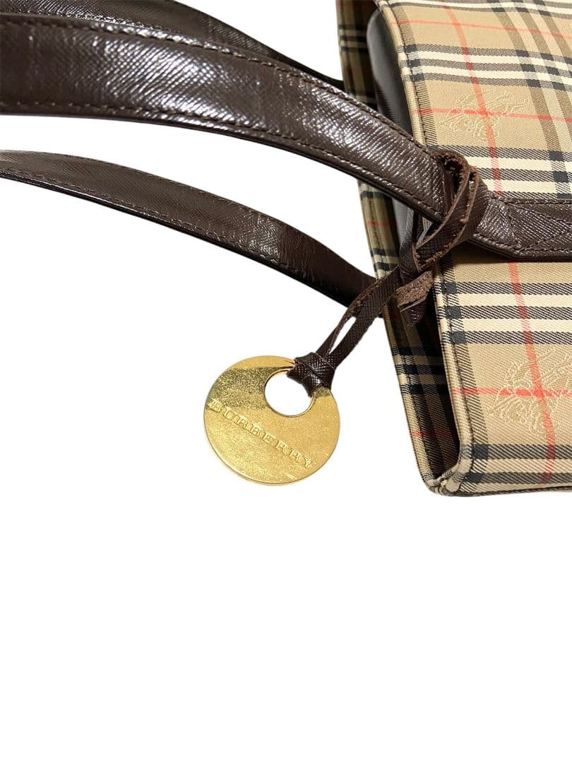 【美品】BURBERRY　ノバチェック　シャドーホース　トートーバッグ　チャーム