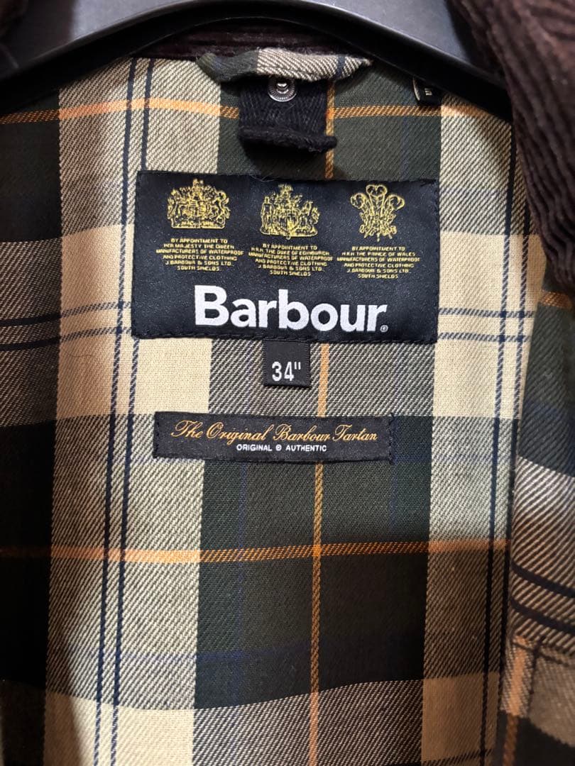 Barbour border 34 WAXED ライナー付き