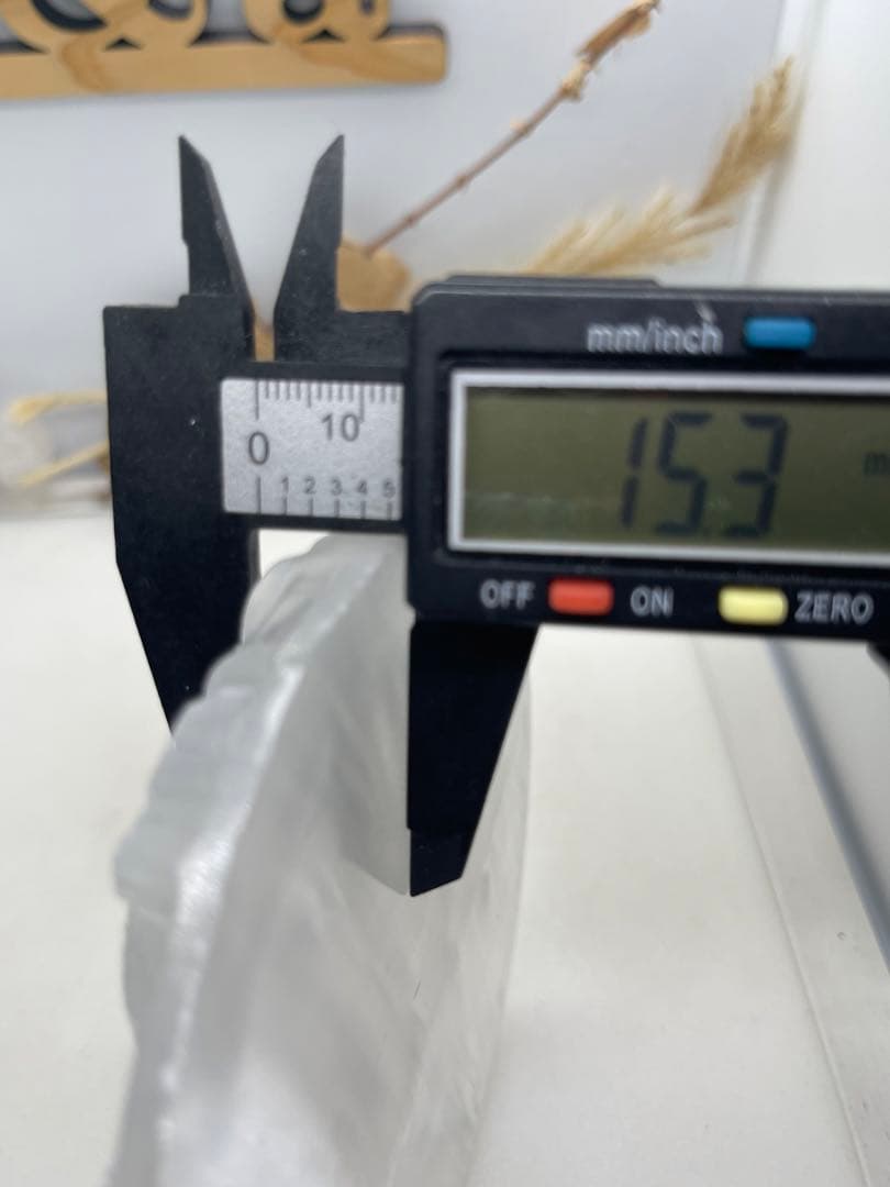 MH様【3087】 ドラゴン&鳳凰彫り プレート　セレナイト