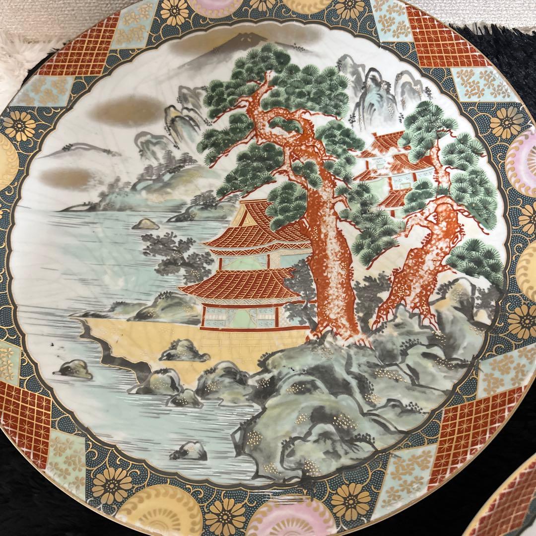 九谷焼 大皿 まとめ 絵付け 味幸 肥前園 40cm 高級 作者