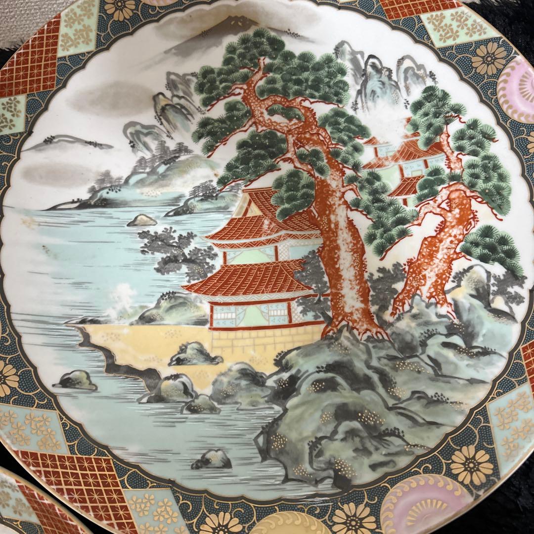 九谷焼 大皿 まとめ 絵付け 味幸 肥前園 40cm 高級 作者