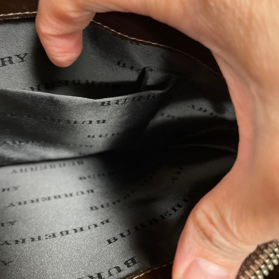 Burberry バーバリー　トートバッグ　ノバチェック　レザー　ロゴプレート