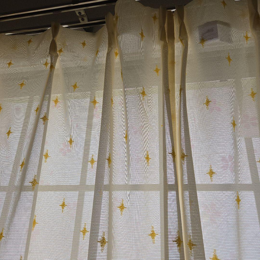 【送料込】ディズニー　美女と野獣　レースカーテン