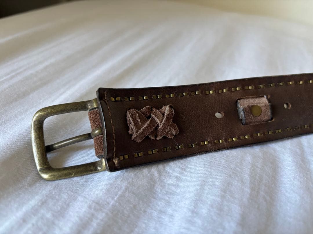 Numbernine 宮下期スタッズスエードレザーベルト ナンバーナイン