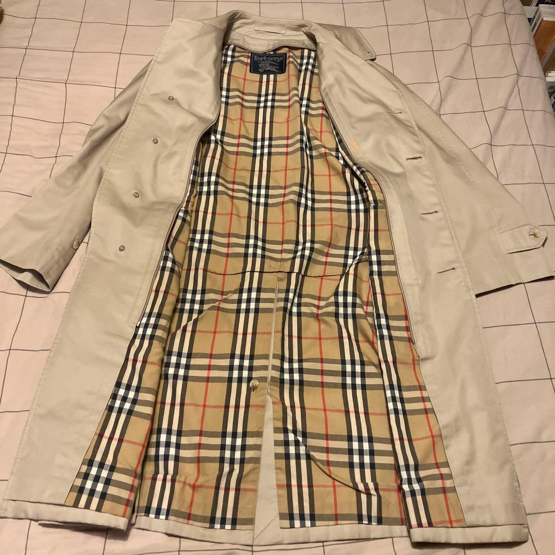 バーバリー ステンカラーコート ベージュ バルカラーコート