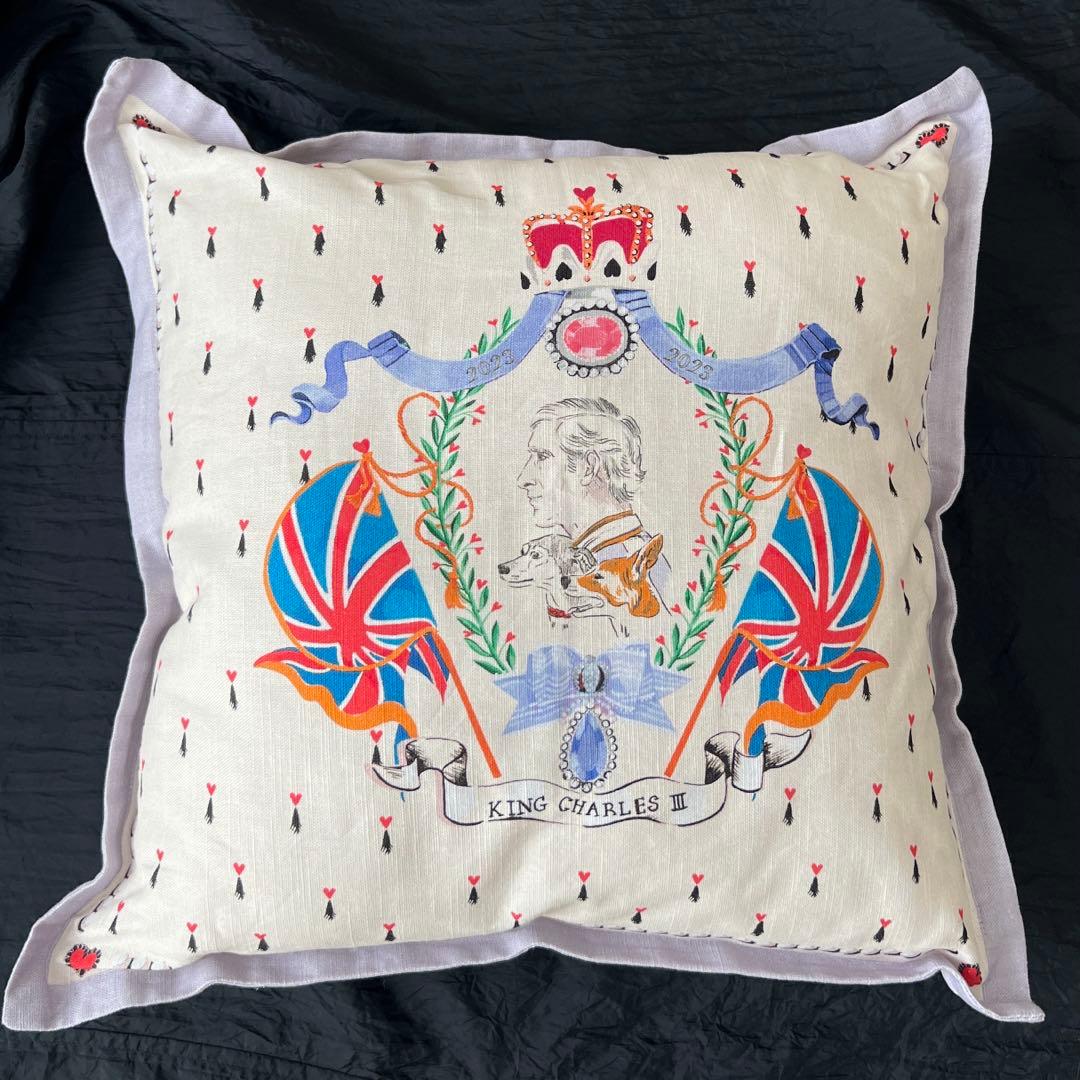 Cath Kidston チャールズ3世 クッション