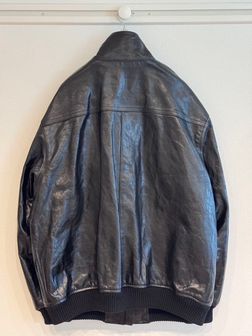 ジャケット・アウター AURALEE LAMB LEATHER ZIP BLOUSON