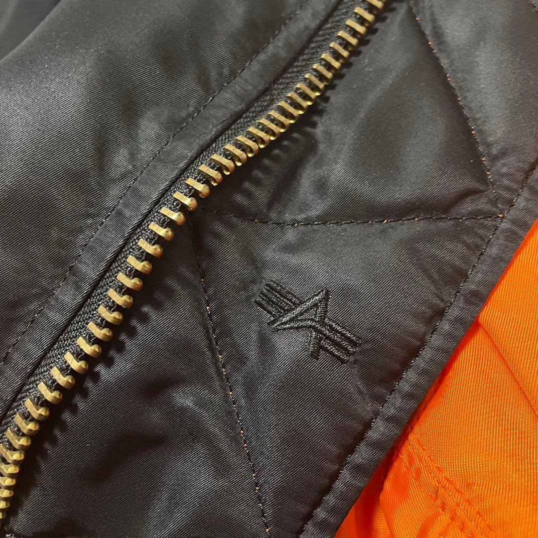 美品　ALPHA アルファ　MA-1 リバーシブル フライトジャケット L 黒