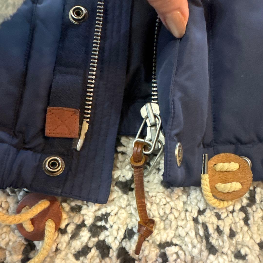 美品Polo Ralph Lauren フード付ダウンベストMポロラルフローレン