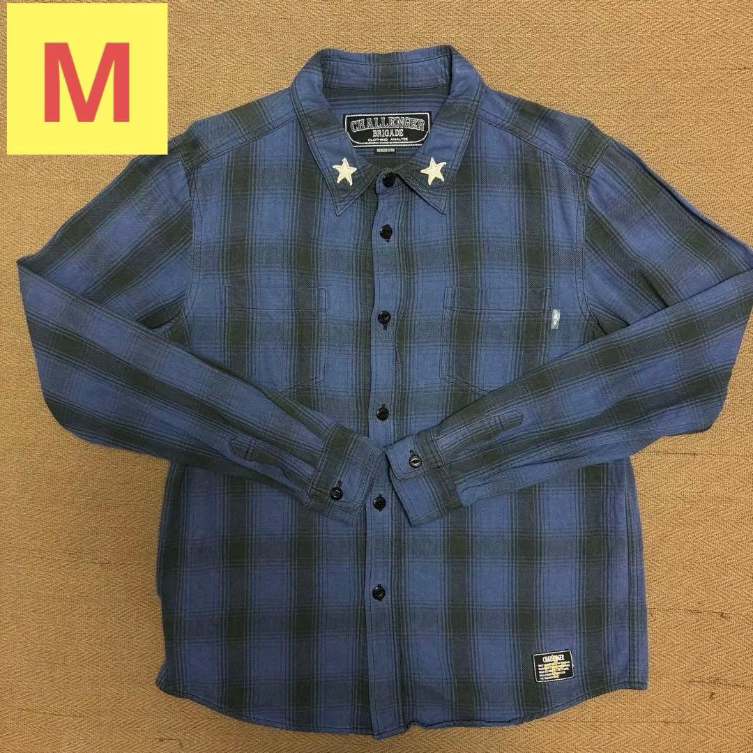 CHALLENGER/チャレンジャー 長袖ネルシャツ Mサイズ