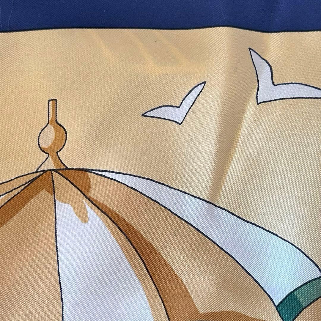 エルメス　スカーフ　カレ 90　ノルマンディ海岸の魅力 2　シルク　リンゴ　林檎