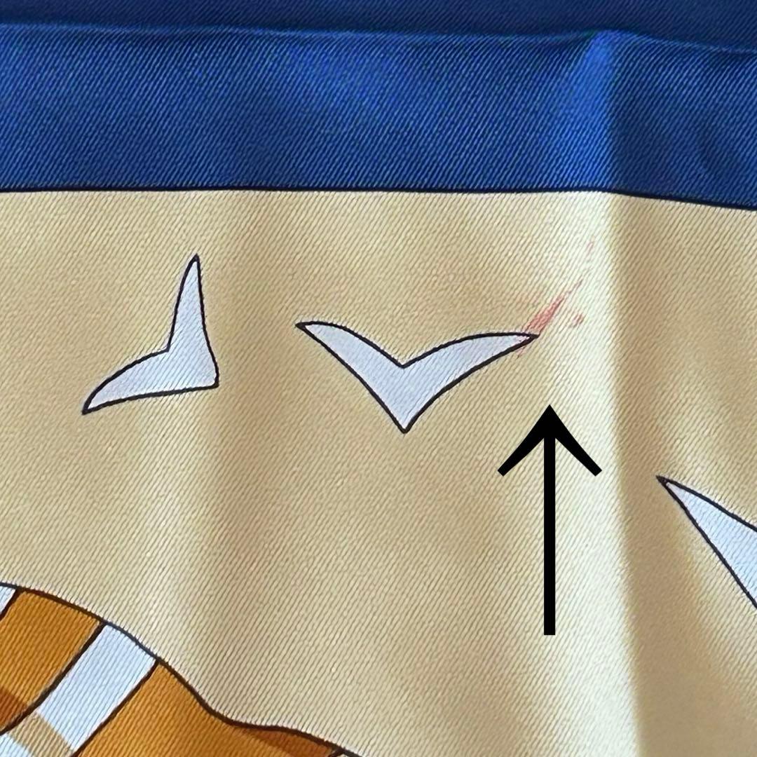 エルメス　スカーフ　カレ 90　ノルマンディ海岸の魅力 2　シルク　リンゴ　林檎