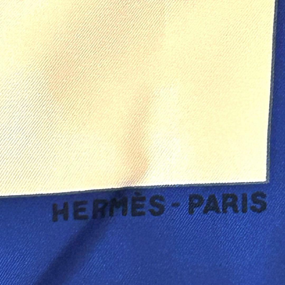 エルメス　スカーフ　カレ 90　ノルマンディ海岸の魅力 2　シルク　リンゴ　林檎