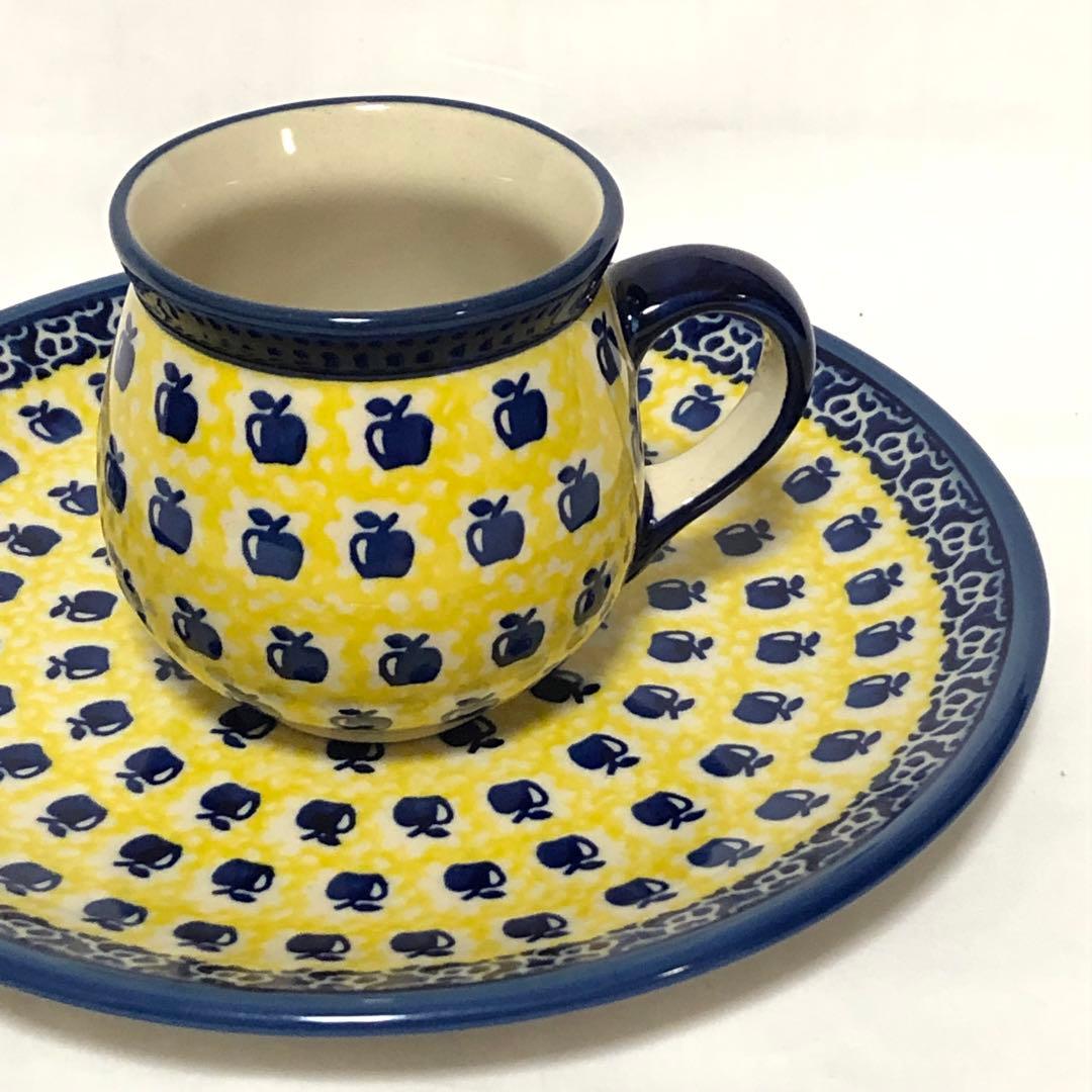 ❷ポーランド食器★マグカップ☆21センチプレート★リンゴ