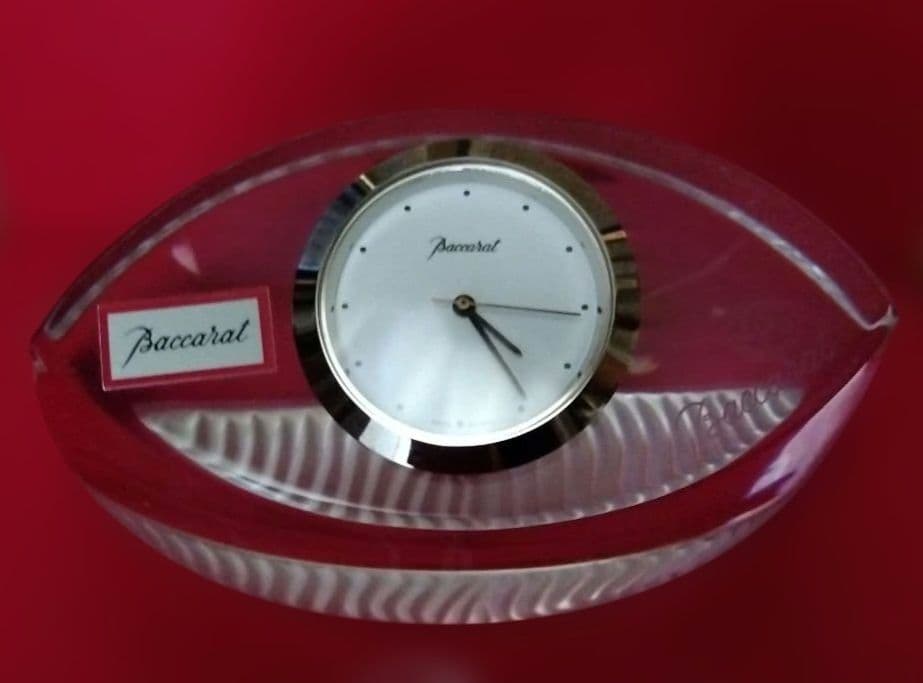 バカラ　クリスタル　置時計