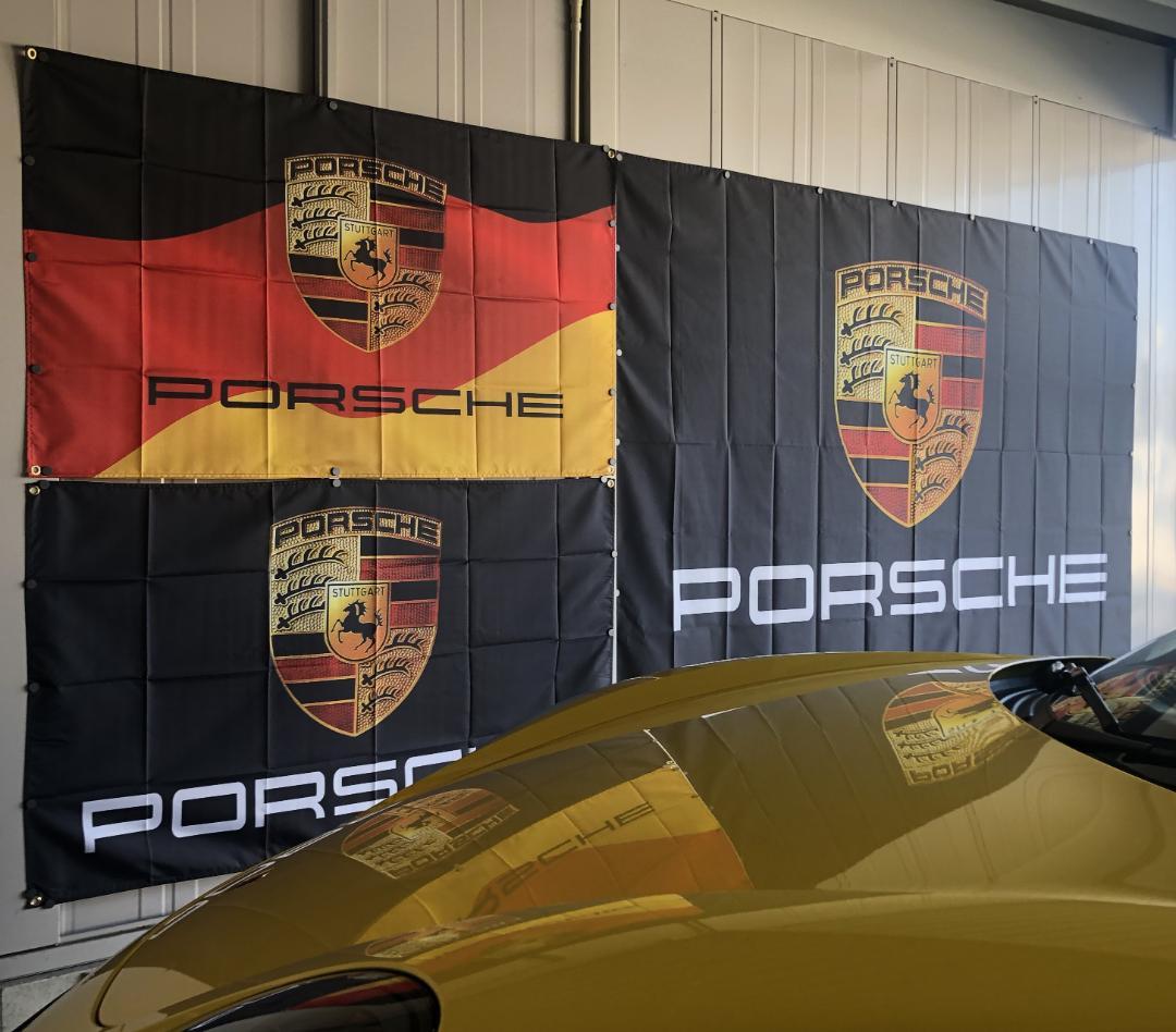 ★ガレージ装飾仕様★P00B ポルシェ BIG FLAG 1600x2400