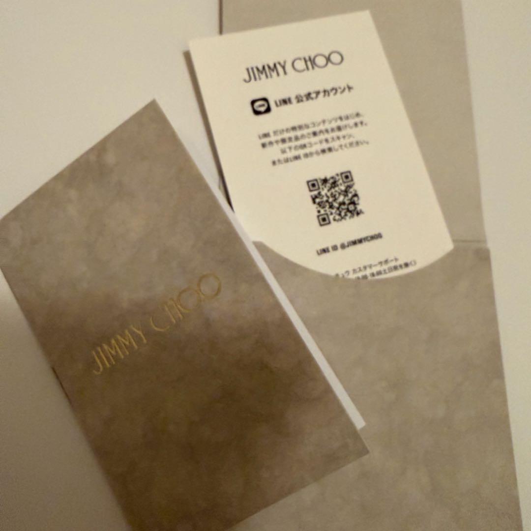 【K】【美品】JIMMY CHOO_ジミーチュウ　ブラック 三つ折り財布