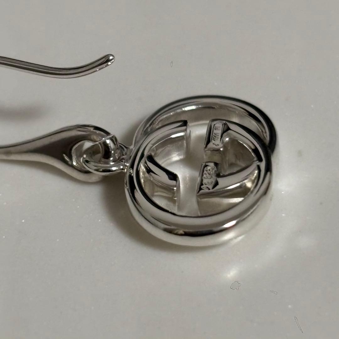 GUCCI 　新品未使用品　片耳用　インターロッキングピアス　925シルバー