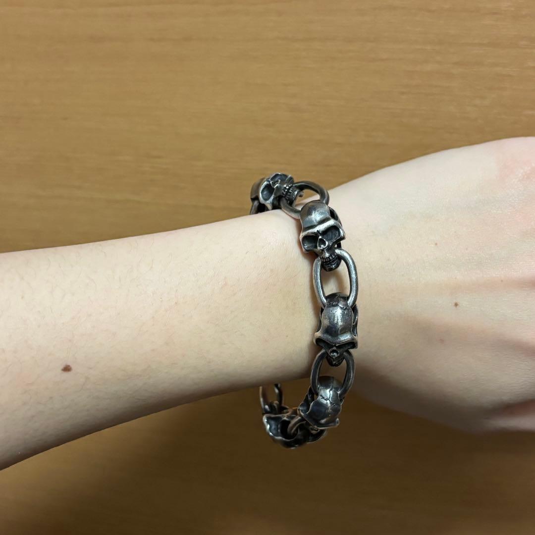 スカル　ブレスレット　シルバー925 ヴィンテージ