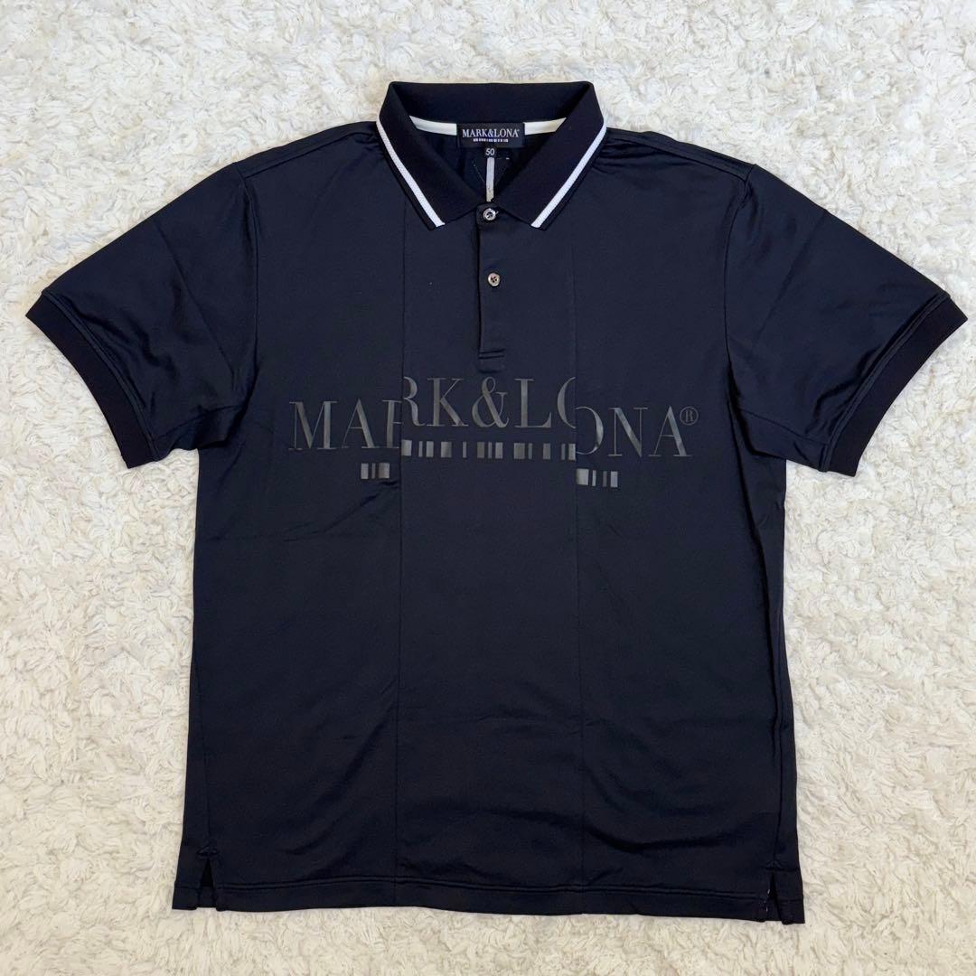 ＊極美品✨ポロシャツ 50(XL) コード 三角ロゴ マークアンドロナ メッシュ
