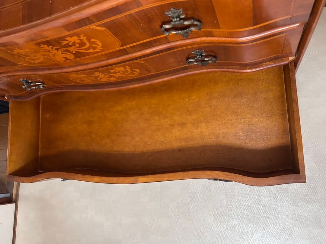 イタリア 象嵌 4段チェスト サイドボード アンティーク