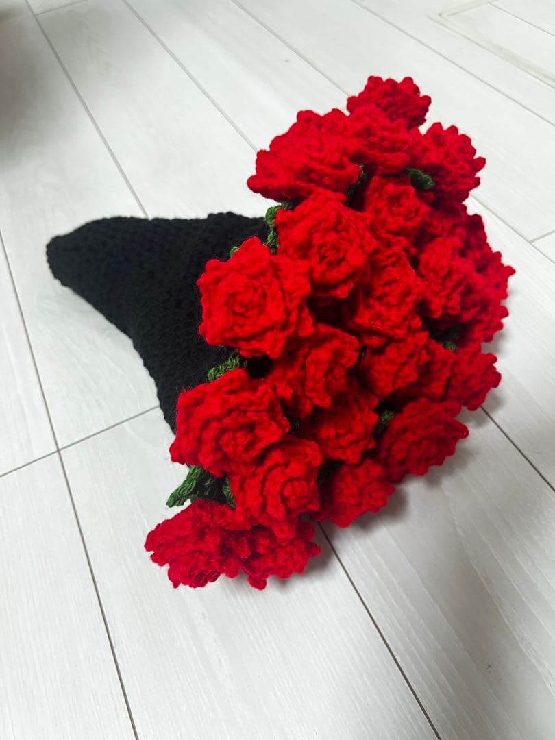 花束ブーケブランケット 薔薇(赤)