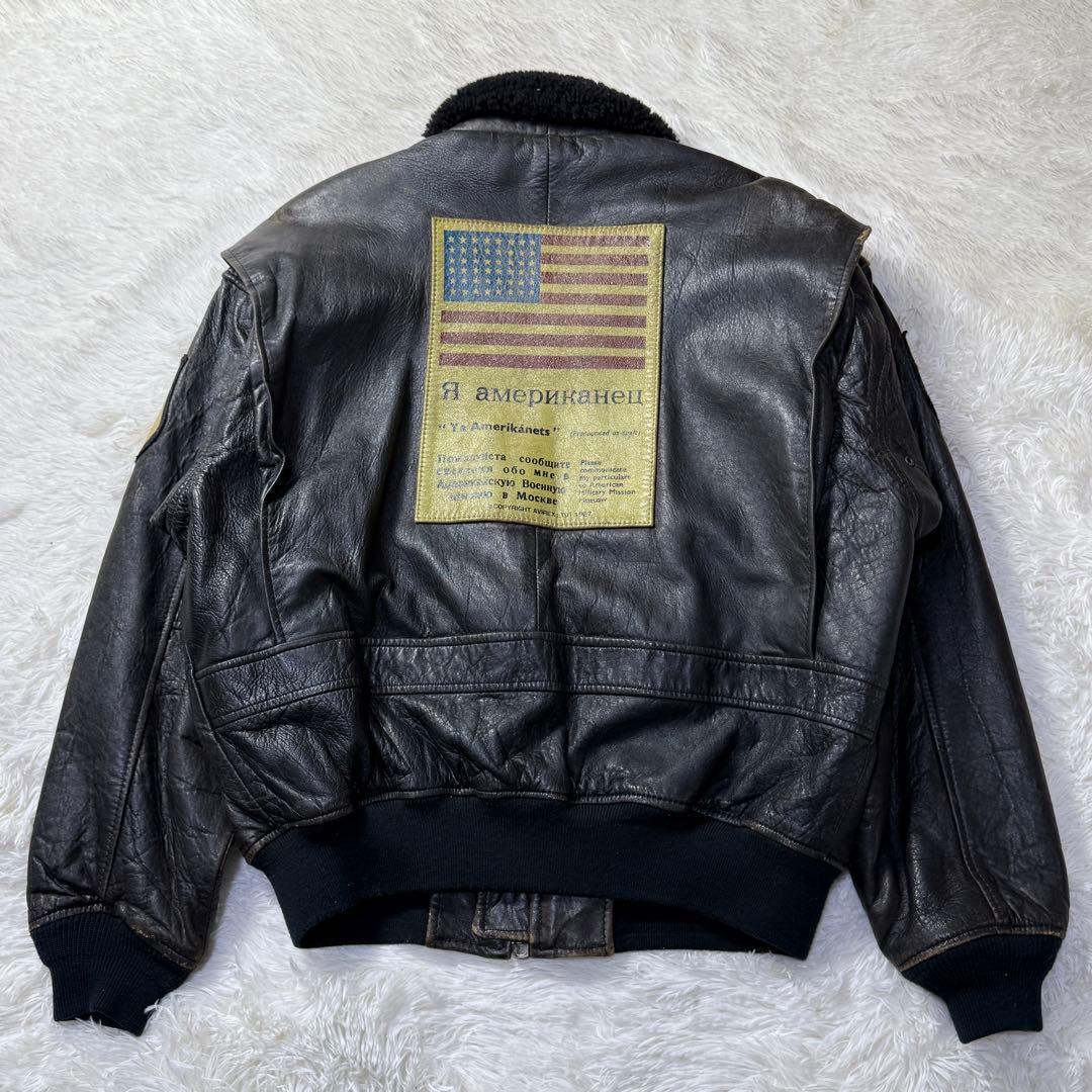 【胸タグ】AVIREX G-1 フライト レザージャケット L TOP GUN