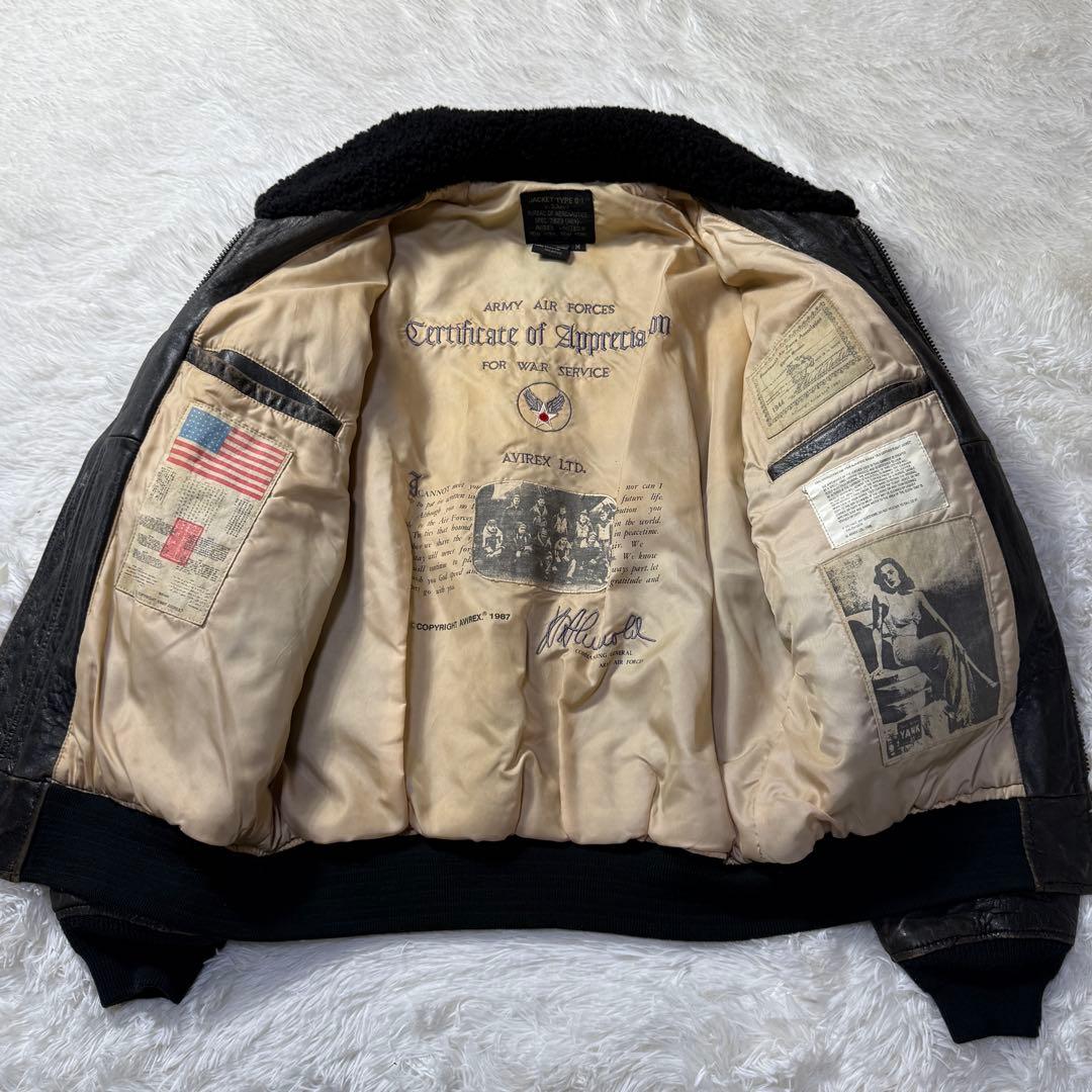 【胸タグ】AVIREX G-1 フライト レザージャケット L TOP GUN