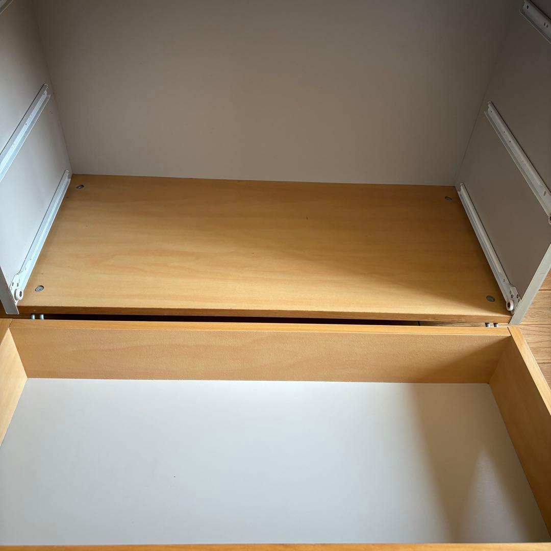 廃盤品　無印良品　メープル突板　4段チェスト　タンス　木製　中古
