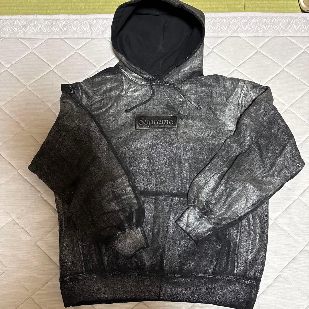 Supreme × MM6 Foil Box Logo Hooded L