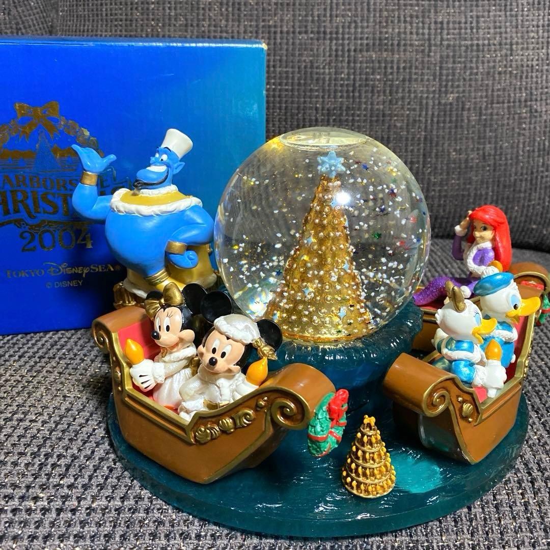 希少 レア ハーバーサイドクリスマス ディズニーシー スノードーム フィギュア