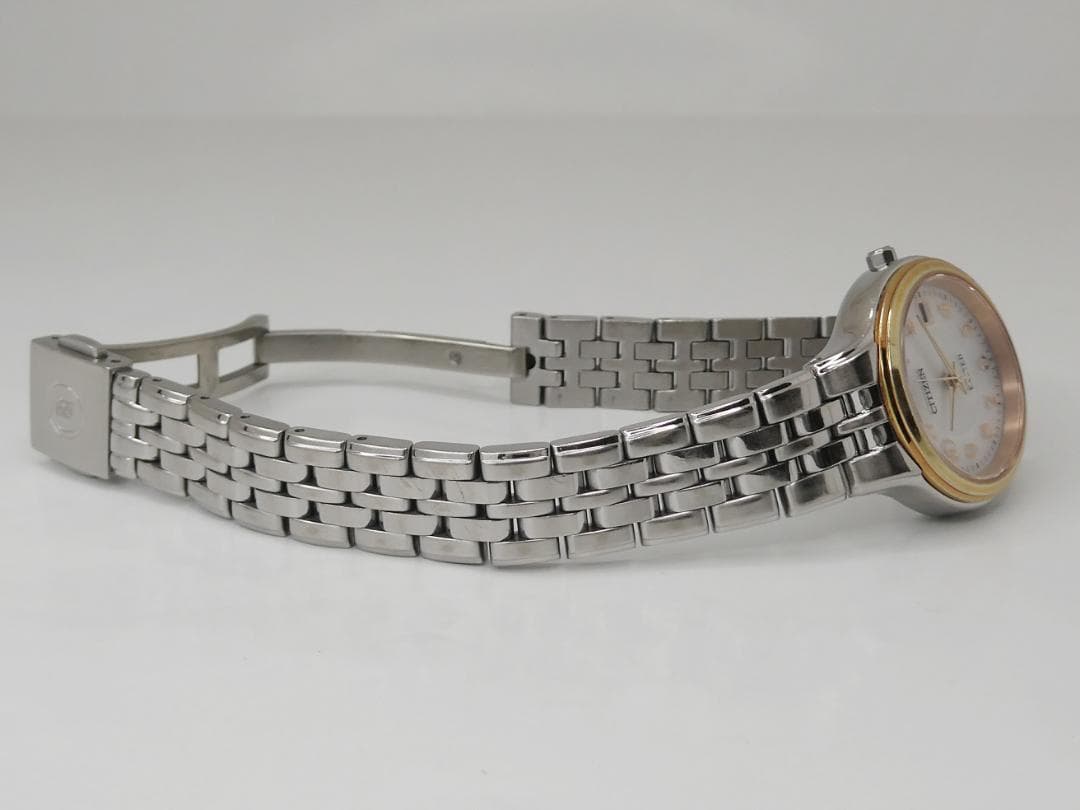 ✴美品稼働品 エクシード 電波ソーラー チタン ドレスウオッチ 17.5㎝