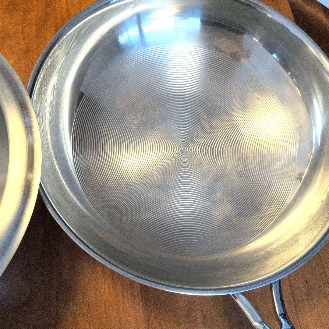 イタリア製　バルザーノ（Balzano）五層ステンレス　ウォックパン　フライパン