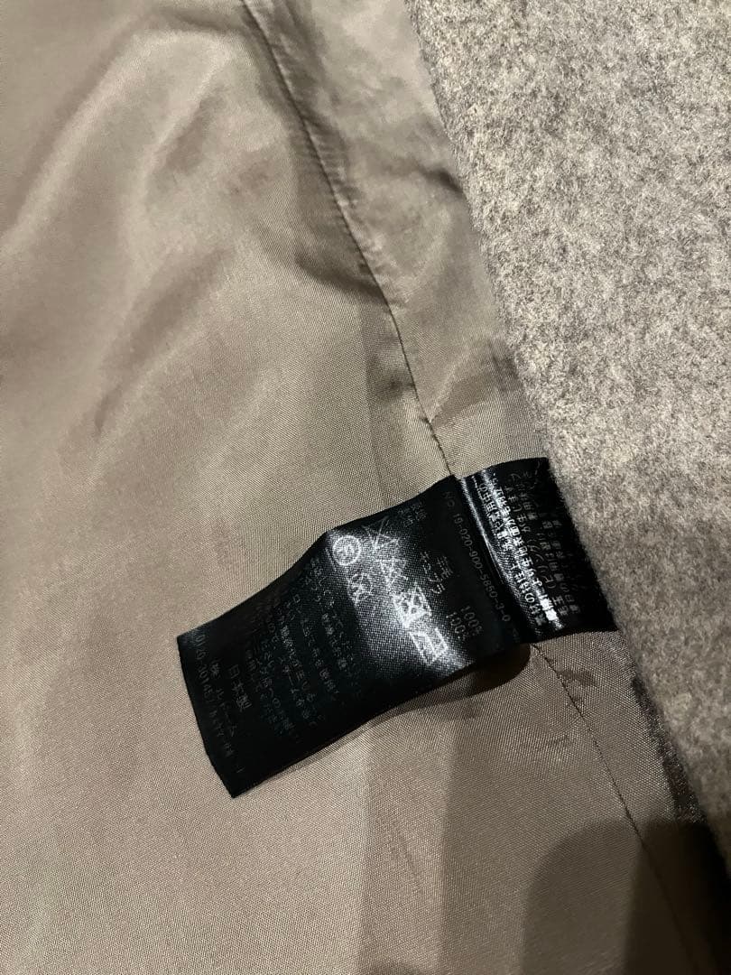 IENA ラムウールノーカラーロングコート