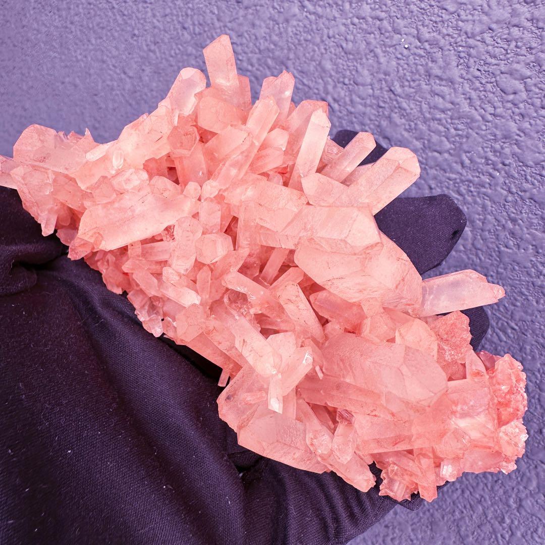 爆レア❗️浄化❗️超綺麗♡超強いパワー ピンク ヒマラヤ クラスター天然石A1552