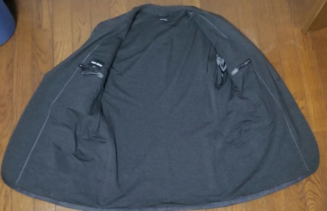 ジョルジオアルマーニ　メンズジャケット　ショールカラー　グレーチェック柄　60