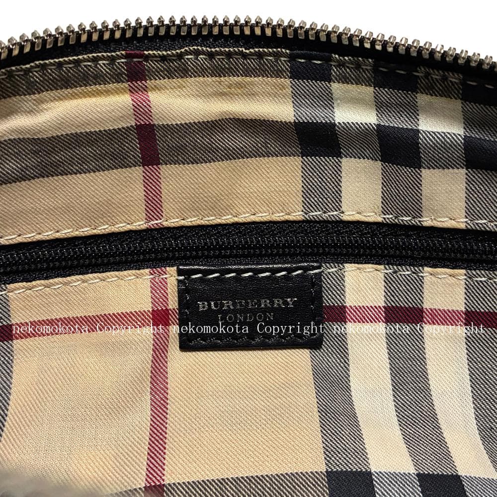 バーバリー ロンドン レザー ミニ ボストン バッグ 黒 BURBERRY